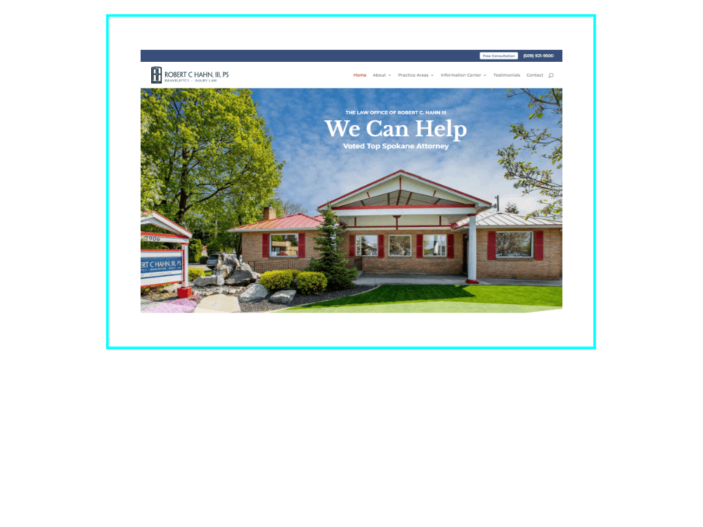 Screenshot of The Law Office of Robert C. Hahn, III website