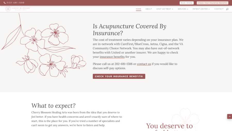 Cherry Blossom Healing Arts - desktop screenshot - covered by ins?