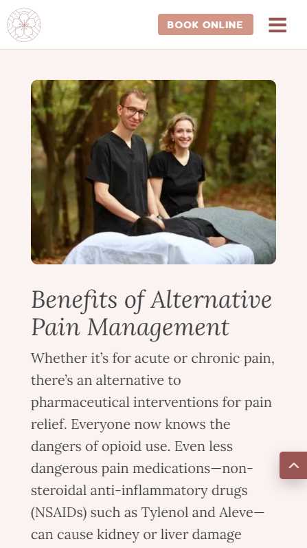 Cherry Blossom Healing Arts - mobile screenshot - alternative pain management