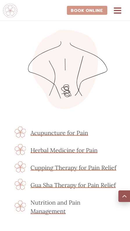 Cherry Blossom Healing Arts - mobile screenshot - chronic pain