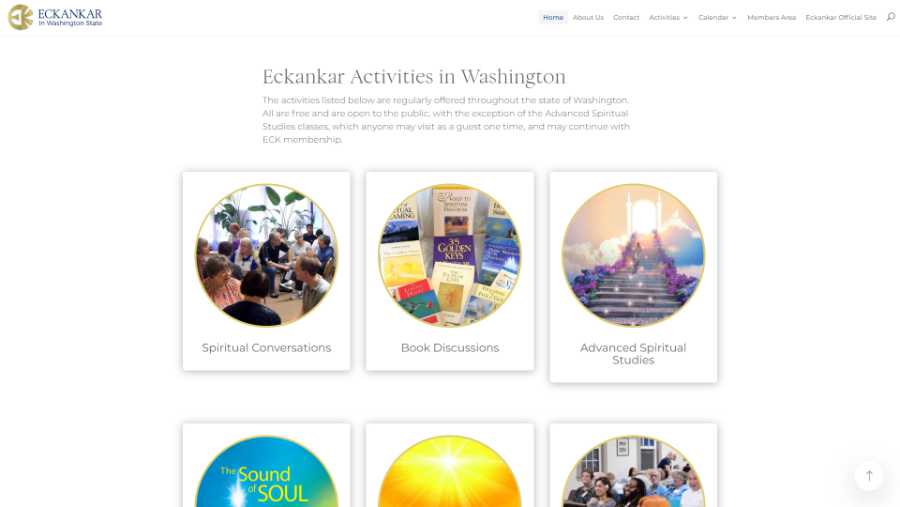 Eckankar in Washington State -  desktop screenshot - activities