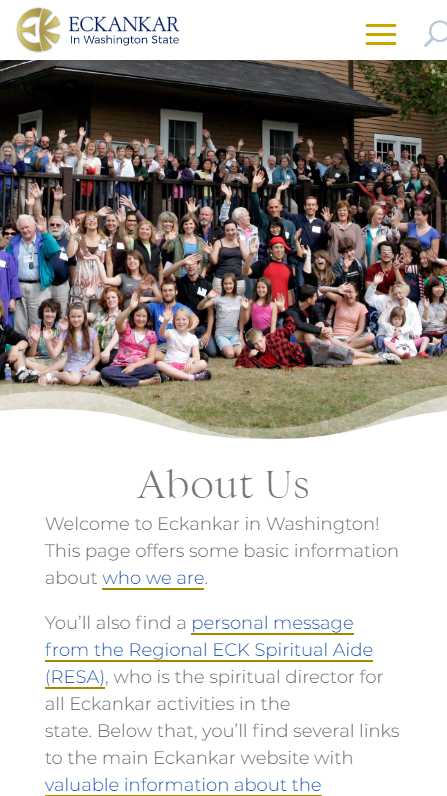 Eckankar in Washington State - mobile screenshot - about