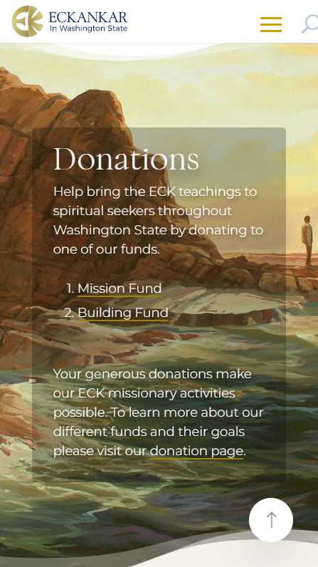 Eckankar in Washington State - mobile screenshot - donations