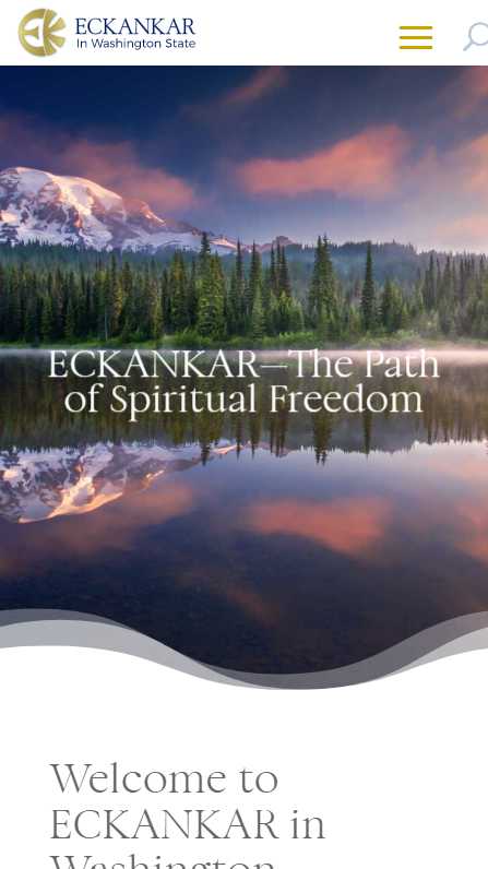 Eckankar in Washington State - mobile screenshot - home splash