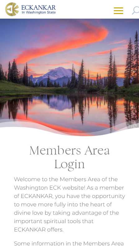 Eckankar in Washington State - mobile screenshot - members area
