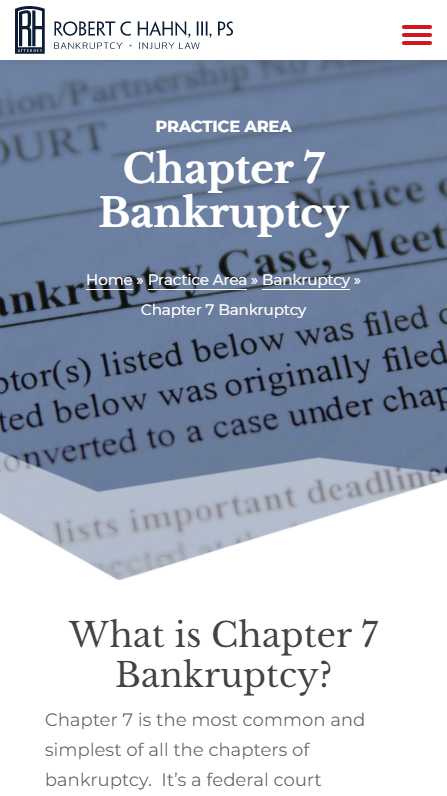 rhahn.com - mobile screenshot - Chapter 7 Bankruptcy