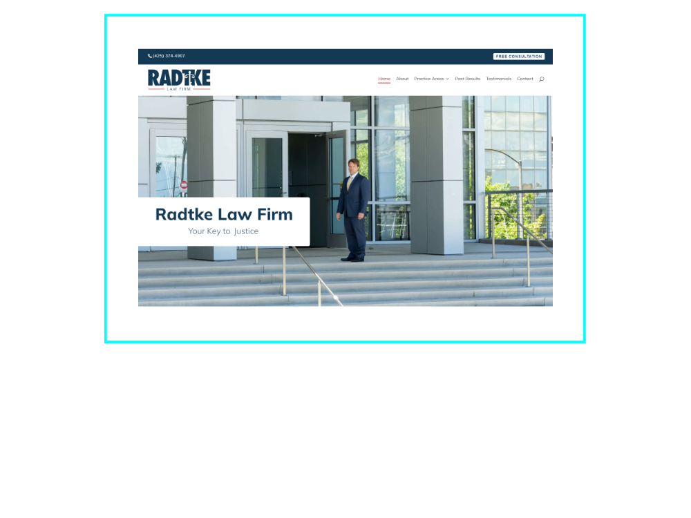Screenshot of the Radtke Law Firm website