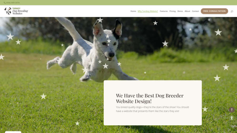 Desktop screenshot of Trunkey Dog Breeding Websites' Why Turnkey Websites page - Best Dog Bredder Website Desgin